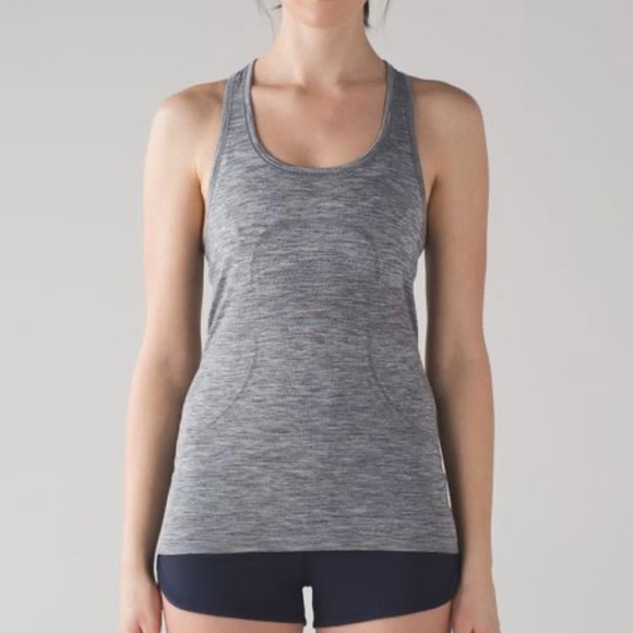 Lululemon Size 10 Swiftly Tech Run
Racerback Heathered Gray Tank Top Shirt - Picture 2 of 16